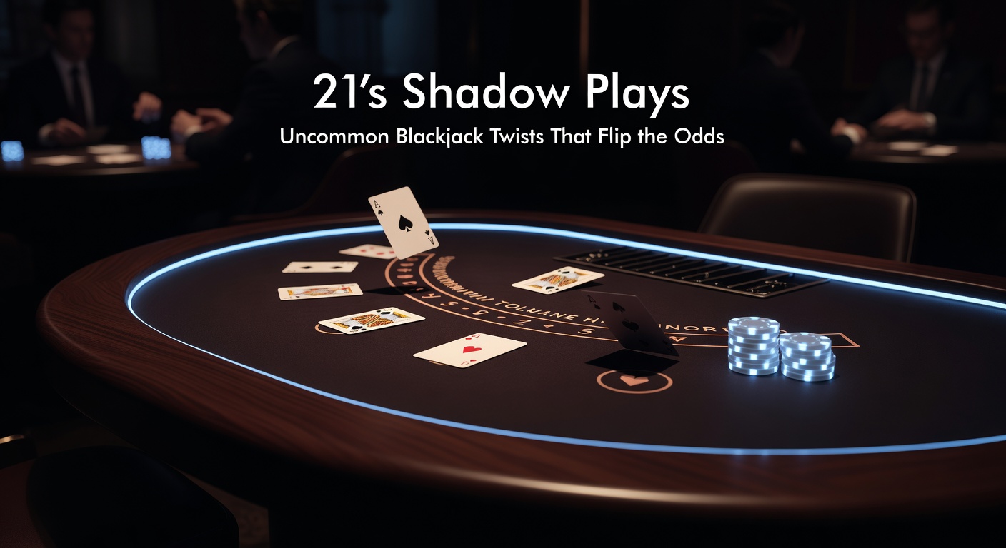 Dynamische Darstellung eines Blackjack-Switchs mit getauschten Karten und Gewinnchancen